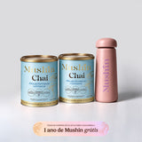 Compre duas latas de Chai e ganhe a Garrafa Mushin grátis!