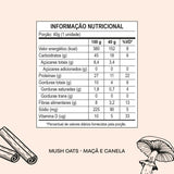 Tabela nutricional Mush Oats Maçã e Canela