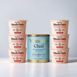 Spice Season Kit: 1 lata de Mushin Chai e 6 Mush Oats Maçã e Canela